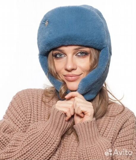 Шапка ушанка женская эко мех