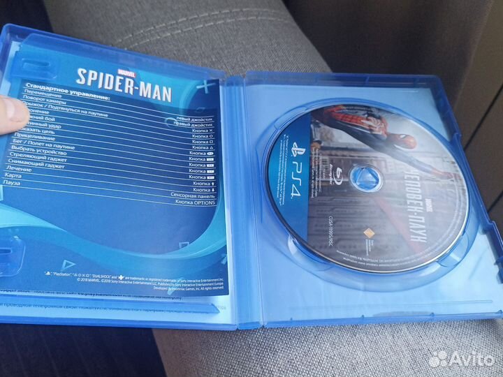 Диск на ps4 человек паук