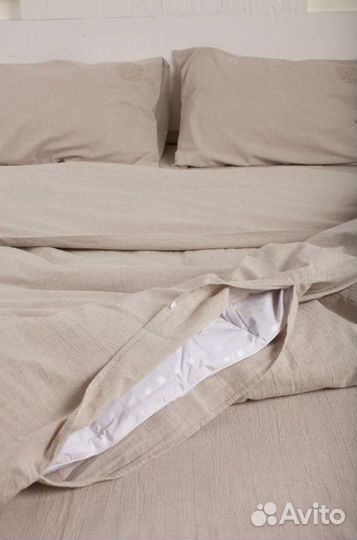 Комплект постельного белья евро / 2х-спальное лен
