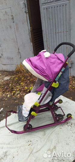 Детские санки коляска ника