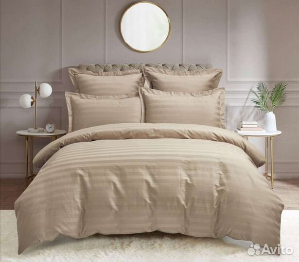 Белье постельное страйп сатин семейный