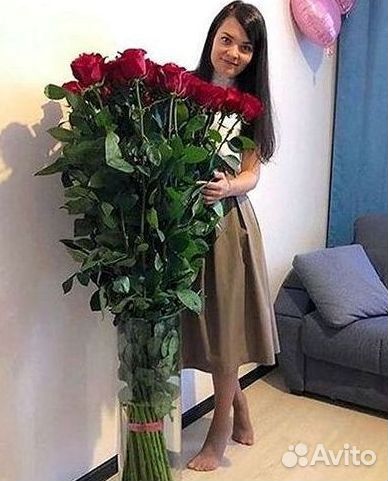 Метровые розы Доставка цветов