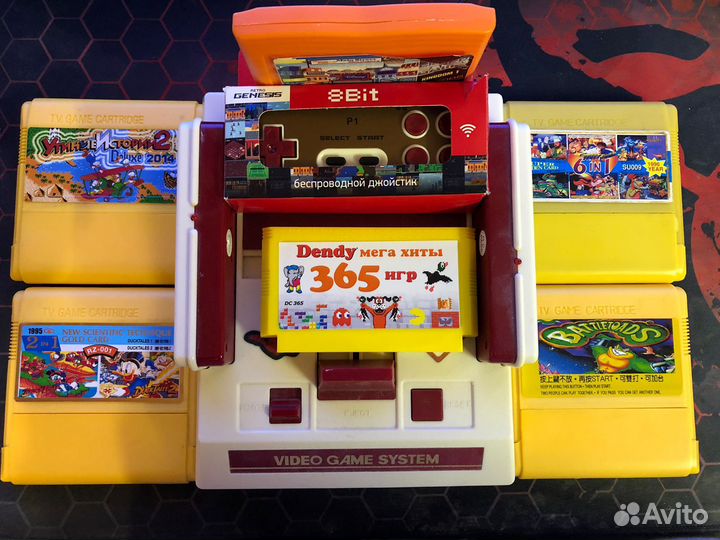 Dendy Retro Genesis 8 Bit HD Wireless + картриджи