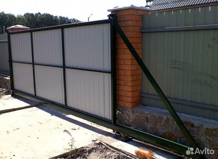 Готовые откатные ворота с автоматикой Nice