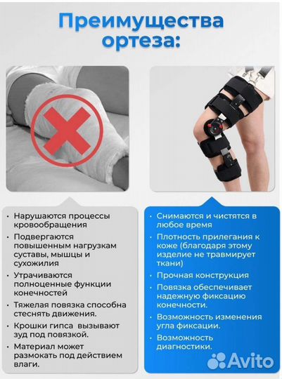 Ортез на коленный сустав с шарнирами