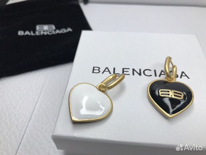 Серьги Balenciaga двусторонние