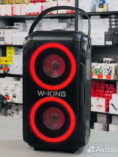 Блютуз колонка караоке 80w w-king T9 2 мик