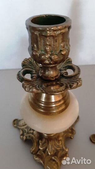 Подсвечники из бронзы винтаж