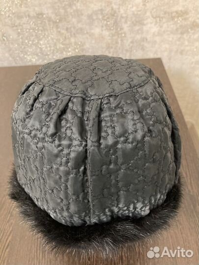 Шапка норковая женская черная бу
