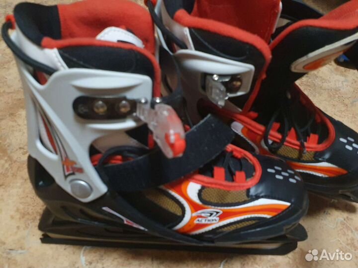 Роликовые коньки 2в1 RE:Асtion раздвижные