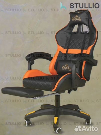 Компьютерное игровое кресло геймерское с массажем