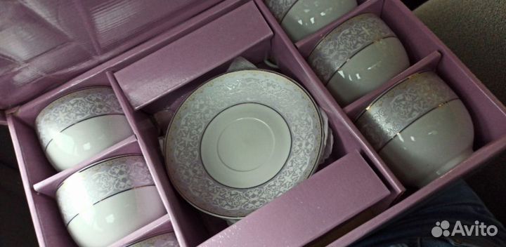 Сервиз чайный на 6 персон (12 предметов), фарфор