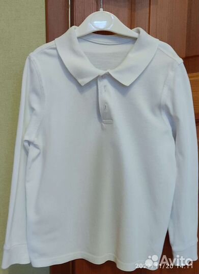Белые polo 128 рост
