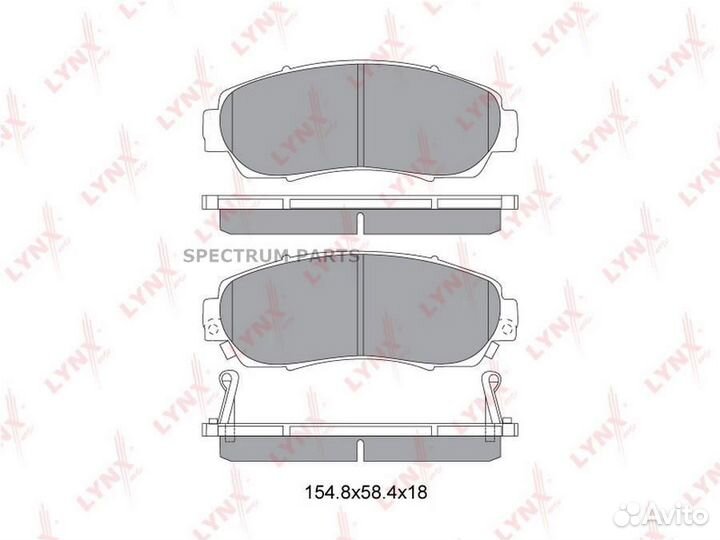 Lynxauto BD3435 Колодки тормозные дисковые перед