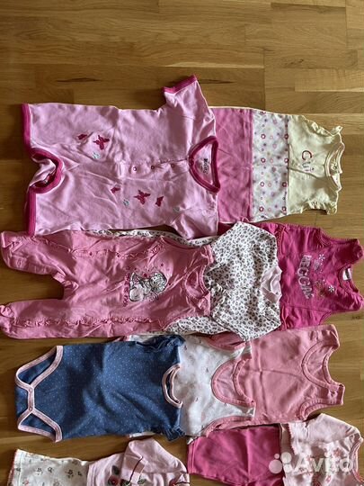 Детские вещи на девочку пакетом от 2мес до года