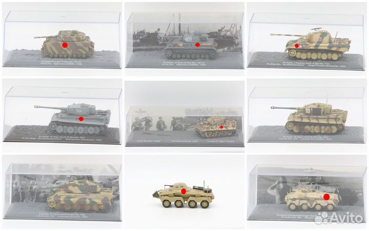 Модели танков от Altaya в масштабе 1/72