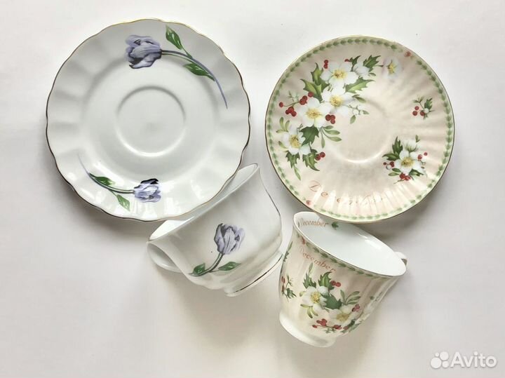 Чашки, кружки, чайные пары, банка для чая