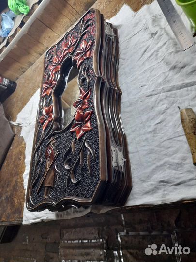 Нарды ручной работы со стеклом