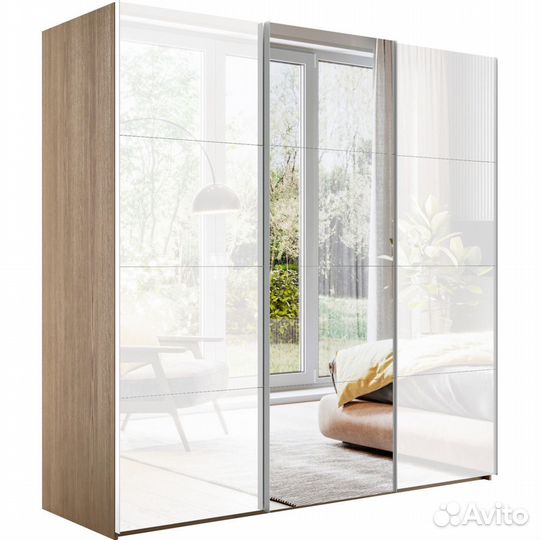 Шкаф-купе Эста 3-х дверный Медиум (4 посредине) (4