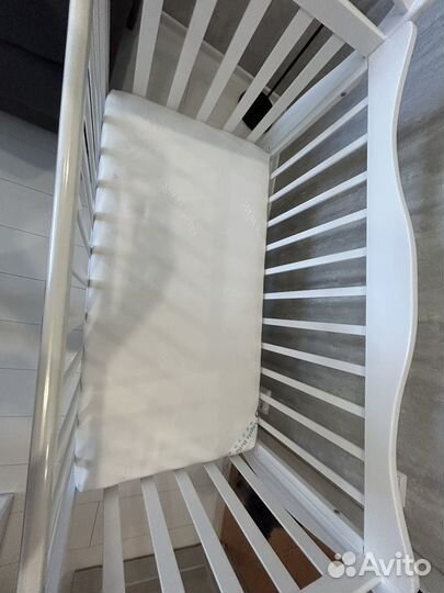 Детская кроватка с маятником Лель + матрас