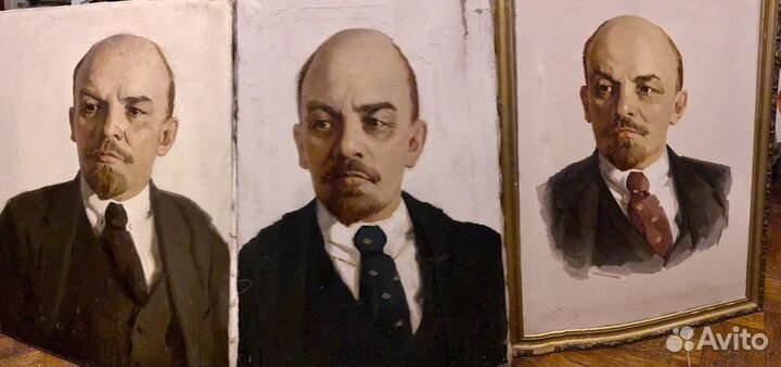 Портрет Ленина холст масло