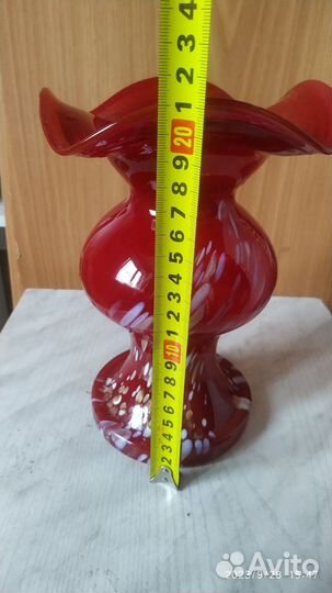 Ваза для цветов цветное стекло СССР