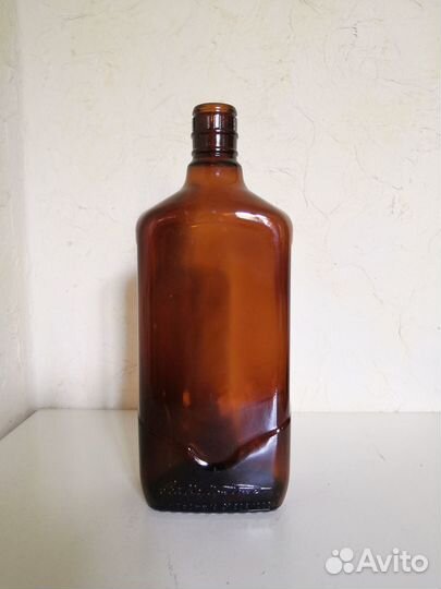Бутылка коричневое стекло прямоугольная
