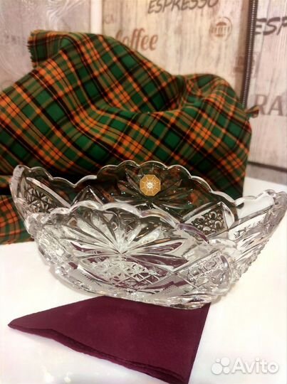 Хрустальная конфетница СССР