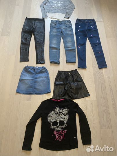 Пакет одежды на девочку 122/128/134/140