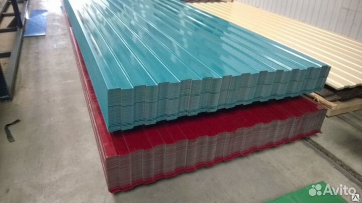 Профнастил профлист / С8 / для забора / цинк цветн