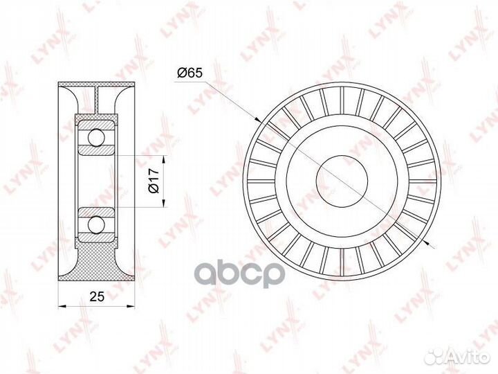 Ролик натяжной приводного ремня PB5237 lynxauto