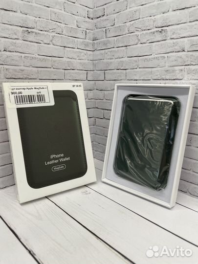 Премиум Картхолтер Apple MagSafe тёмно-зелёный