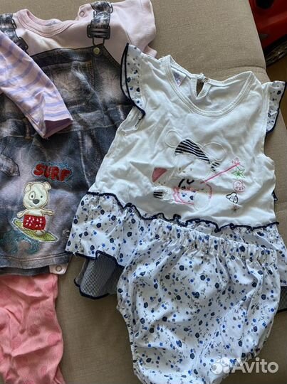 Пакет вещей на девочку 74-80см