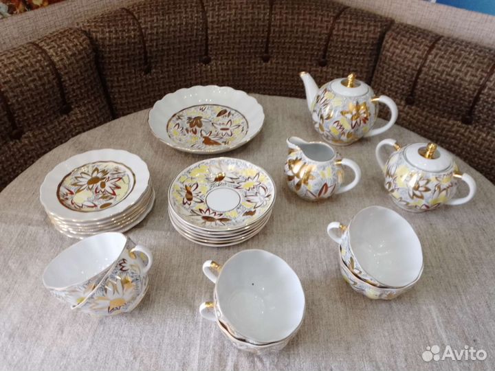 Чайный сервиз лфз золотые ромашки