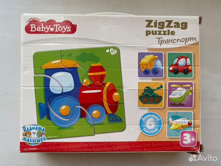 7 больших пазлов для малышей 1-4 года