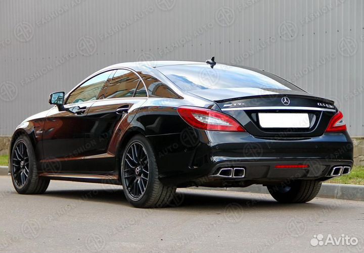 Диффузор с насадками 63 AMG Mercedes CLS C218 хром