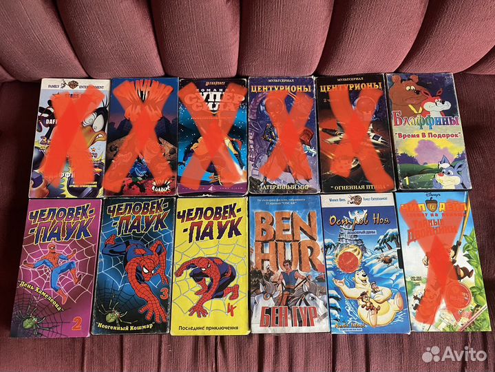 Видеокассеты vhs с мультфильмами