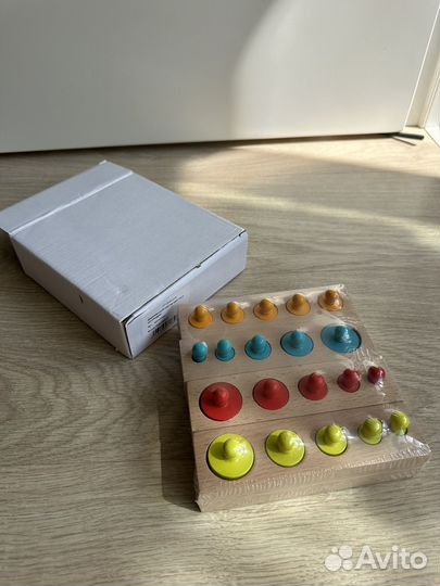 Развивающая игра сортер монтессори цилиндры