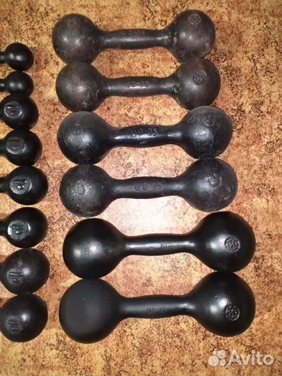 Гантели 1, 1,5,2, 2,5,3, 5,6кг, 8,10кг, 12кг