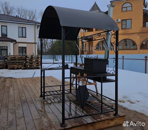 Мангал с крышей