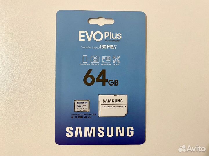 Карта памяти micro sd 64 samsung