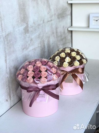 Шоколадные розы съедобный букет