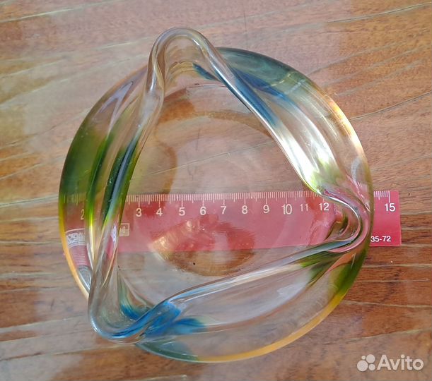 Пепельница конфетница цветное стекло