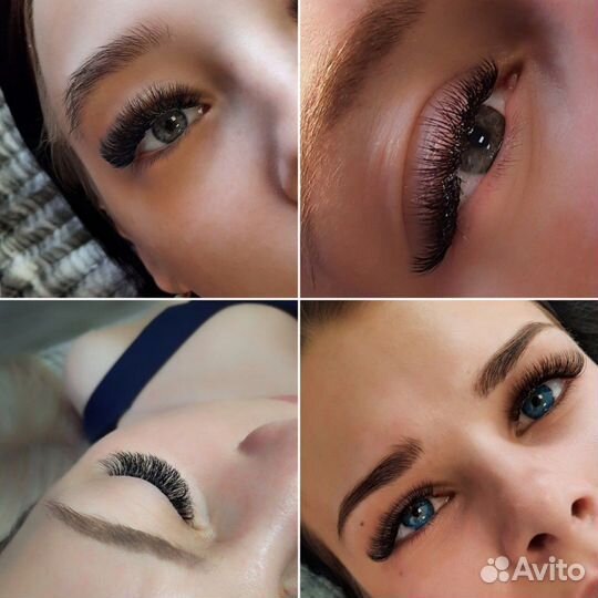 Наращивание, ботокс+ламинирование ресниц