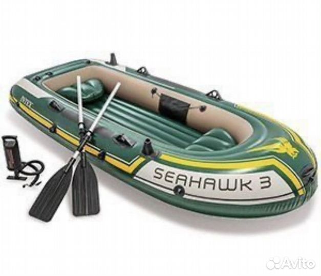 Надувная лодка для рыбалки Intex Seahawk 3