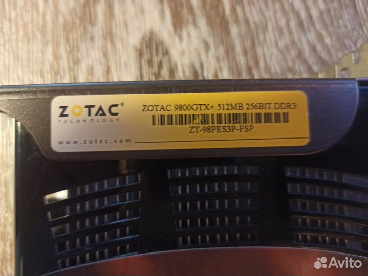 Ретро Видеокарта Zotac GeForce 9800 GTX Plus в и