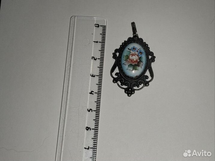 Кольцо, серьги, подвеска финифть