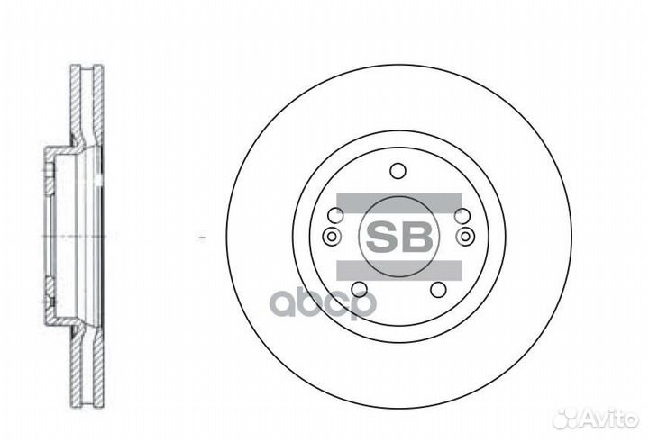 Диск тормозной передний hyundai NEW santafe 07
