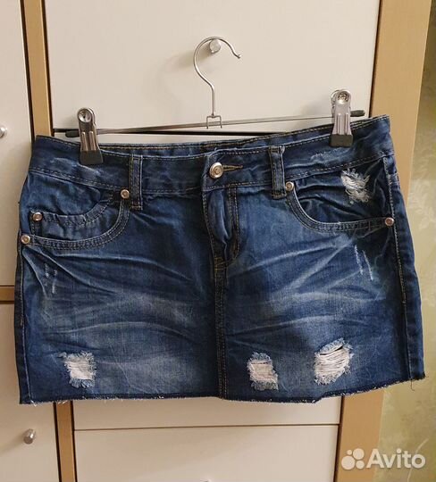 Джинсовая мини-юбка locust