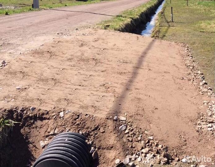 Дренаж участка. Заезд на участок